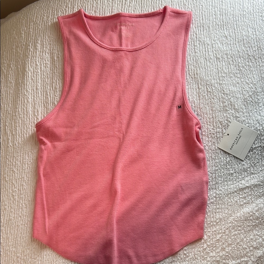 American Girl Pink Cut Out Muscle Tee
